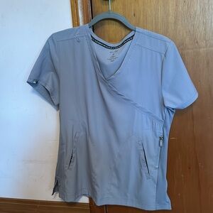 Medium koi lite light grey scrub top slim fit